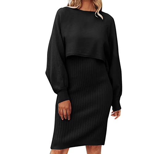 Strick Zweiteiler Damen mit Rock Herbst mit Pullover Pullikleid Strickkleid Winter 2 Teiler Winterkleider Zweiteiler für Leggings Elegant Sweater Kleid Wickelkleid Lässig Langarm Wollkleid Strick Zweiteiler Damen mit Rock Herbst mit Pullover Pullikleid Strickkleid Winter 2 Teiler Winterkleider Zweiteiler für Leggings Elegant Sweater Kleid Wickelkleid Lässig Langarm Wollkleid von Fulidngzg
