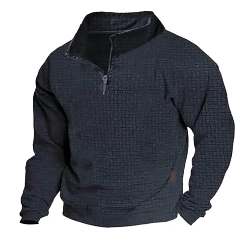 Fulidngzg Sweatshirt Herren Ohne Kapuze, Warm mit Reißverschluss Arbeitspullover Norweger Langarm Pullover Winterpullover Schwarzer Thermo Fleecejacke Fleecepullover Fleece Pulli Fulidngzg Sweatshirt Herren Ohne Kapuze, Warm mit Reißverschluss Arbeitspullover Norweger Langarm Pullover Winterpullover Schwarzer Thermo Fleecejacke Fleecepullover Fleece Pulli von Fulidngzg