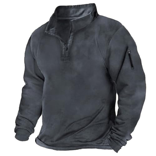 Fulidngzg Sweatshirt Herren Ohne Kapuze Norweger mit Reißverschluss Winterpullover Fleecepullover Winter Fleece Arbeitspullover Warm Wollpullover Pullover Schwarzer Langarm Pulli Fulidngzg Sweatshirt Herren Ohne Kapuze Norweger mit Reißverschluss Winterpullover Fleecepullover Winter Fleece Arbeitspullover Warm Wollpullover Pullover Schwarzer Langarm Pulli von Fulidngzg