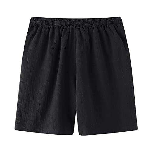 Fulidngzg Tennishose Herren Kurz Leinen Cord Weiß Sporthosen Sommer Slim Fit Baumwolle Leinenhose Jogger Bermuda Shorts Baggy Leicht Sport Kurze Hose Gym Sweat Jogginghose von Fulidngzg
