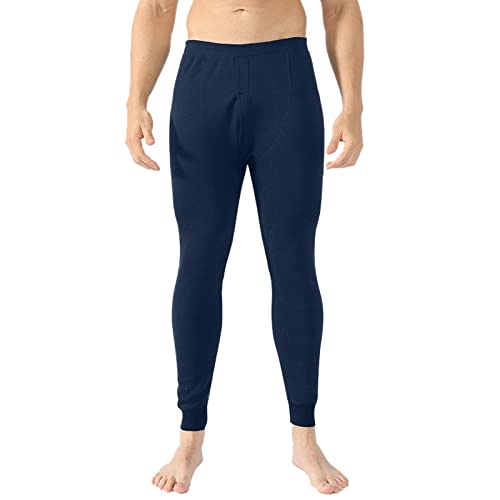 Fulidngzg Thermo Unterhose Herren: Schwarz Lässige Thermounterwäsche Termostrumpfhosen Baumwolle Lange Thermohose Unterhosen Warme Feinripp Thermounterhose Underwear Fleece Leggings von Fulidngzg