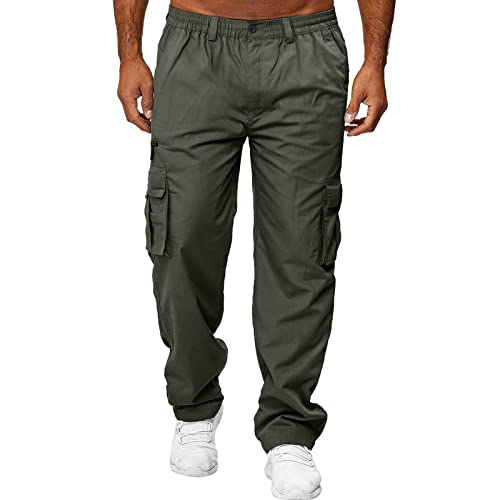 Fulidngzg Trainingshose Herren Blau Jogger mit Taschen Jogginghose Trainingshose Baumwolle Baggy Slim Fit Lang Sweathose Sporthose Laufhose Stretch Warm Gym Cargohose Fitnesshose Herren Trainingshose von Fulidngzg