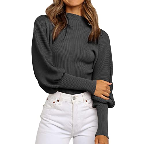 Fulidngzg Turtleneck Damen Lang Strick Pullover Strickpullover Wolle Oversize Rollkragenpullover Winterpullover Baumwolle Dicker Pulli Winterpullis Herbst Winter Rollkragenshirt Baumwollpullover von Fulidngzg