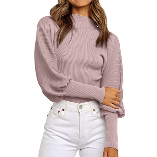 Fulidngzg Turtleneck Damen Lang Strick Pullover Strickpullover Wolle Oversize Rollkragenpullover Winterpullover Baumwolle Dicker Pulli Winterpullis Herbst Winter Rollkragenshirt Baumwollpullover von Fulidngzg