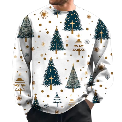 Ugly Christmas Sweater Herren 5XL Winter Strickpullover Weihnachtspulli Xmas Rentier Weihnachten Pullover Weihnachtspullover Hässlich Modern Funny Christmas Sweater Weihnachtssweater von Fulidngzg