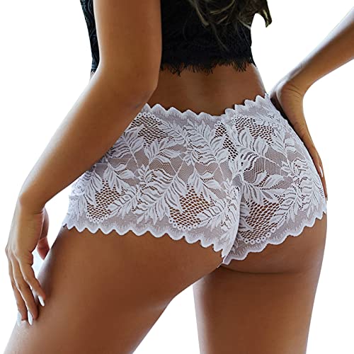 Fulidngzg Unterhosen Damen Spitze Offen Ouvert Sexy String Nahtlos Erotisch Slips String Tanga Dessous Große Größen Unterwäsche Hipster Atmungsaktiv Hohe Taille Bikini Baumwolle Schlüpfer Tangas von Fulidngzg