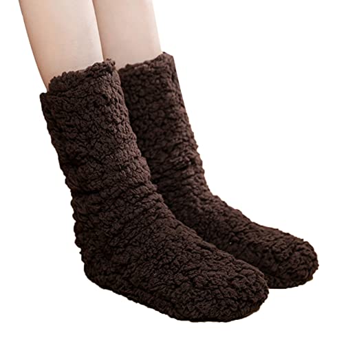 Fulidngzg Wandersocken Herren 43-46 Kuschelsocken Bettsocken Thermosocken Stoppersocken Kniestrümpfe Stiefelsocken Wollsocken Lange Socken Wintersocken Flauschig Warme Dicke Haussocken von Fulidngzg