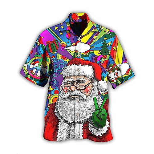 Fulidngzg Weihnachtshemd Herren Baumwolle Freizeithemd Weihnachtshemd Xmas Weihnachten Weihnachtsshirt Hemd Grünes Herrenhemden Ugly Weihnachtshemden Weihnachtskostüm von Fulidngzg