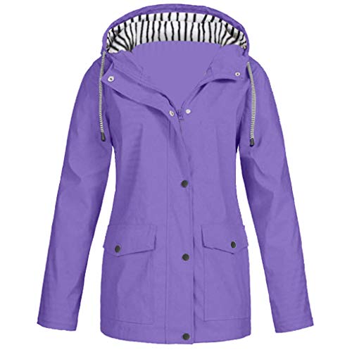 Fulidngzg Windjacke Damen Übergröße Lang Sommer Windjacke Regenponcho Outdoor Sport mit Kapuze Regenmantel Regenjacke Wandern Winddicht Fahrrad Windbreaker Softshelljacke von Fulidngzg