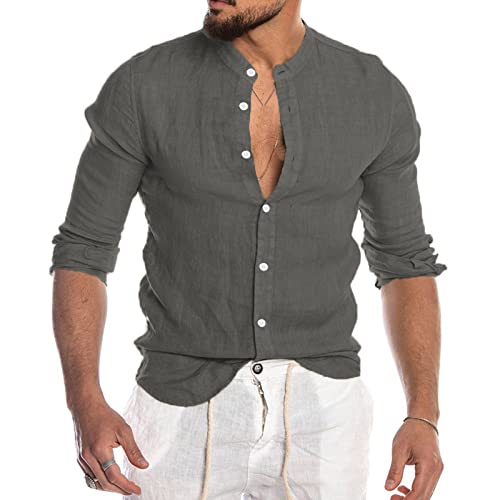 Herren Leinenhemden Strand Comfort Fit Elegant Casual Hemden Sommerhemd Arbeit Regular Fit Langarm Slim Fit Freizeithemd Hemd Vintage Body Fit Freizeit Sommer Hawaii Herrenhemd Herren Leinenhemden Strand Comfort Fit Elegant Casual Hemden Sommerhemd Arbeit Regular Fit Langarm Slim Fit Freizeithemd Hemd Vintage Body Fit Freizeit Sommer Hawaii Herrenhemd von Fulidngzg