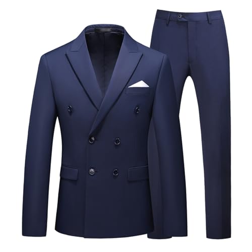 Hochzeit Anzug Herren Business Übergröße Anzug Hosen Blazers Modern Vintage Herrenanzug Smoking Sportlich 2 Teilig Sanzug Sakkos Regular Fit Slim Fit Festlich Anzug von Fulidngzg