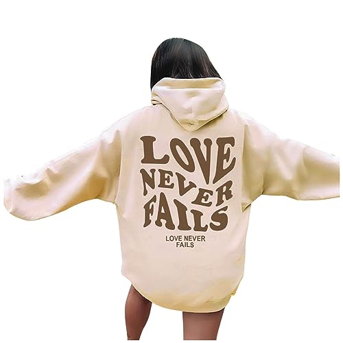 Hoodies Teenager, Rückendruck Sweatshirt Y2K mit Kapuze Pullover Locker Aesthetic Kapuzenpullover Letter Print Hippie E-Girl Hoody Pulli Elegant Harajuku Streetwear Teenager Mädchen Hoodie von Fulidngzg