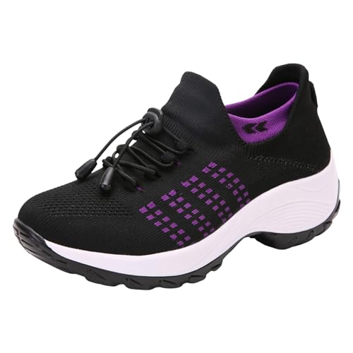 Orthopädische Schuhe Damen Barfuss Schuhe Atmungsaktive Sportschuhe Elegant Halbschuhe Weiss Schwarze Schnürschuhe Rutschfeste Ortho Soft Orthopädische Fitnessstudio Sneaker Hallenturnschuhe Sport von Fulidngzg