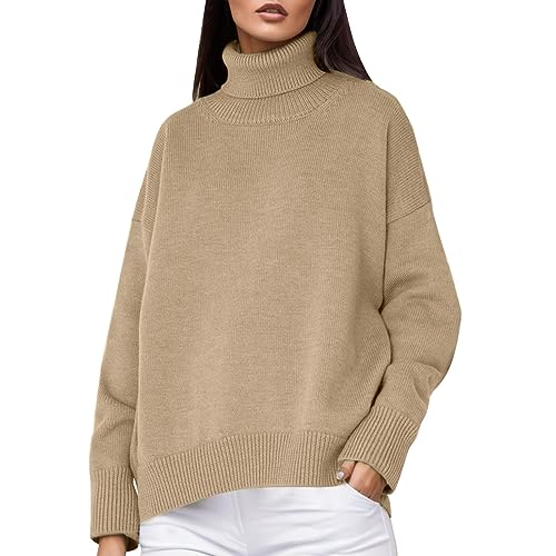 Oversize Pullover Damen: Dünne Sweater Pullover Lässig Leichter Pulli Langarm Warm Herbst Winter Strickpullover Oversize Sexy Casual Häkelpullover Elegant Slim Vintage Oberteil von Fulidngzg