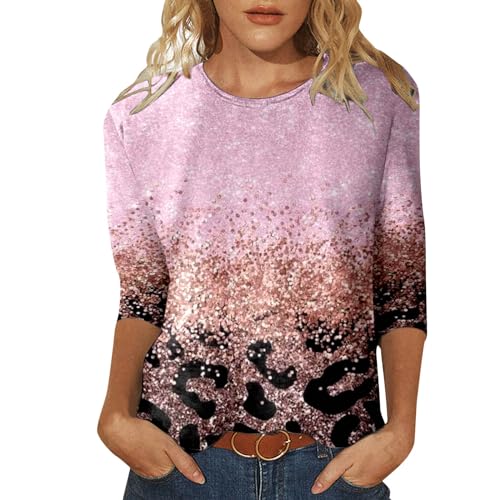 Pailletten Oberteil Damen Elegant Oberteile Silvester Aesthetic Bluse Sexy Vintage Langarmshirts Tunika Modern Glitzer Shirt Party Festliche Top Langarm von Fulidngzg