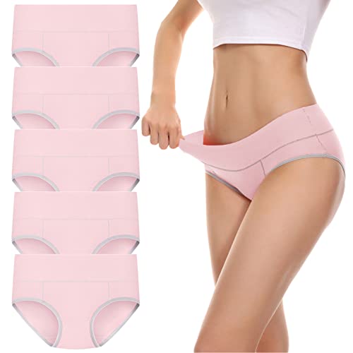 Periodenunterschwäsche Starke Blutung Damen Unterhosen Hipster Period Panties Sporty Periodenunterwäsche Waschbare Slipeinlagen Panties Baumwolle Menstruationsunterwäsche Periodenslip 5er Pack von Fulidngzg