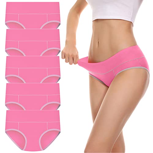 Periodenunterschwäsche Starke Blutung Damen Unterhosen Hipster Period Panties Sporty Periodenunterwäsche Waschbare Slipeinlagen Panties Baumwolle Menstruationsunterwäsche Periodenslip 5er Pack von Fulidngzg