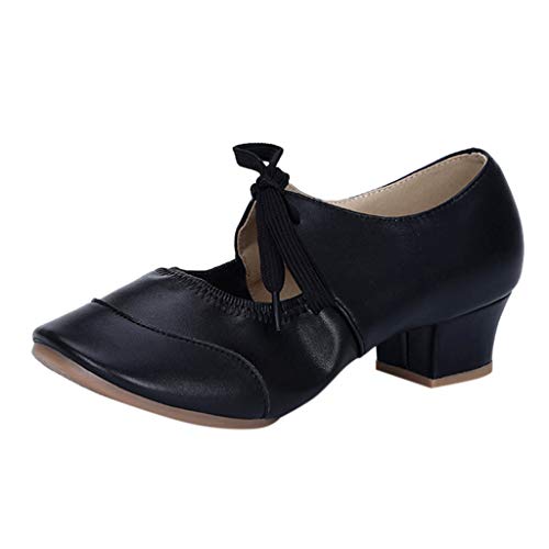 Pretty Ballerinas Damen, Mittelalter Damenschuhe Slipper Business Bequem Halbschuhe Elegant Festliche Lackschuhe Sportliche Leder Balerinaschuhe Schwarze Wildling Tanzschuhe von Fulidngzg