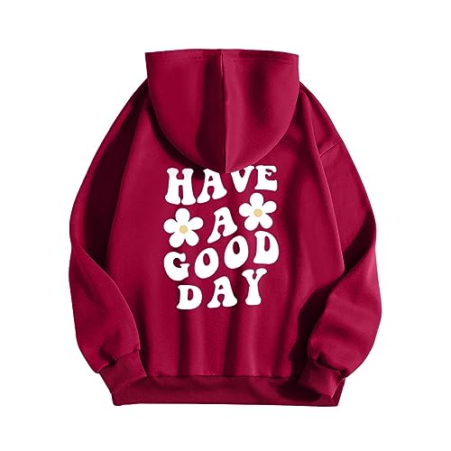 Fulidngzg Pullover Teenager Mädchen Locker mit Kapuze Kapuzenpullover Letter Print Hippie Hoodie Grosse Grössen E-Girl Aesthetic Hoody Sweatshirt 90er Oversized Elegant Pulli von Fulidngzg