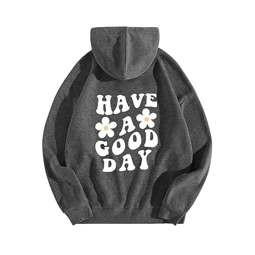 Fulidngzg Pullover Teenager Mädchen Locker mit Kapuze Kapuzenpullover Letter Print Hippie Hoodie Grosse Grössen E-Girl Aesthetic Hoody Sweatshirt 90er Oversized Elegant Pulli von Fulidngzg