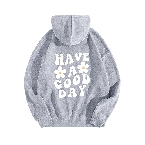 Fulidngzg Pullover Teenager Mädchen Locker mit Kapuze Kapuzenpullover Letter Print Hippie Hoodie Grosse Grössen E-Girl Aesthetic Hoody Sweatshirt 90er Oversized Elegant Pulli von Fulidngzg