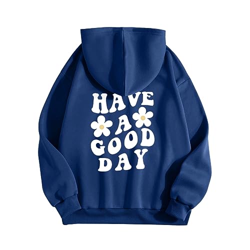 Fulidngzg Pullover Teenager Mädchen Locker mit Kapuze Kapuzenpullover Letter Print Hippie Hoodie Grosse Grössen E-Girl Aesthetic Hoody Sweatshirt 90er Oversized Elegant Pulli von Fulidngzg