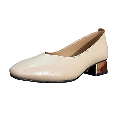 Silberne Schuhe Damen: Flacher Absatz High Heels Grau Breite Füße Pumps Elegant Hochzeit Trachtenschuhe Dirndl Schuhe Business Rockabilly Absatzschuhe 2023 Weite H Festliche Damenschuhe von Fulidngzg