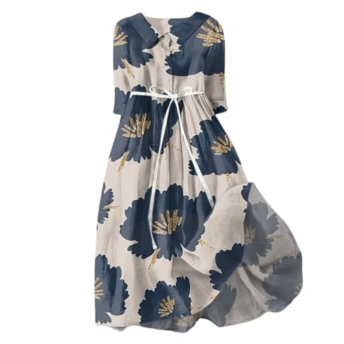 Strandkleid Damen Luftig Lang Leinen Kurzarm Maxikleid Lang Curvy Sommerkleid Locker Große Größen Italienische Kleider Elegant Luftig Strandkleid Leichte 50 Style Summer Dress Lässige Damenkleider Strandkleid Damen Luftig Lang Leinen Kurzarm Maxikleid Lang Curvy Sommerkleid Locker Große Größen Italienische Kleider Elegant Luftig Strandkleid Leichte 50 Style Summer Dress Lässige Damenkleider von Fulidngzg