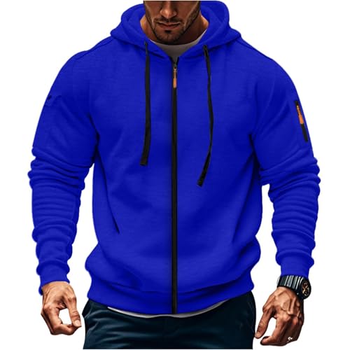 Sweatjacke Herren mit Kapuze - Hoodie Jacke Reißverschluss Leichte Übergangsjacke für Sport & Freizeit Kapuzenpullover Männer von Fulidngzg