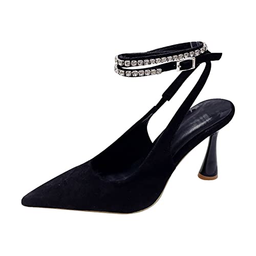 Trachten Schuhe Für Damen: Blockabsatz High Heels Blau Festliche Dirndl Schuhe Hochzeit Business Absatzschuhe Pumps Breite Füße Slingback Trachtenschuhe Sexy Weite H Elegant Trachten Schuhe von Fulidngzg