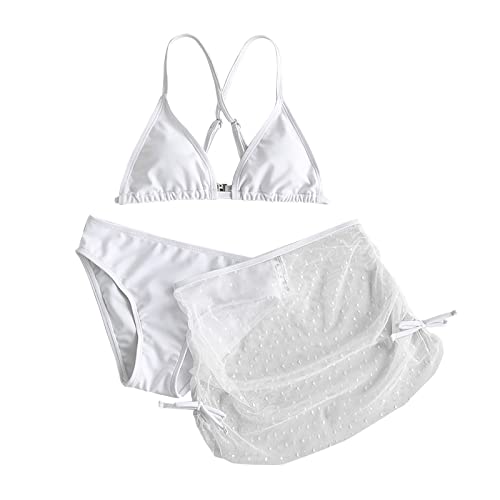 badeanzug mädchen 152 Bikini mit Shorts, Kinder Dreiteiliger Kühe Bademode Set, Träger Top, Badeshorts, Hot Pants Set, Sommer Teenager Badeanzüge Bekleidung für 8-14 Jahre, 130-160 von Fulidngzg