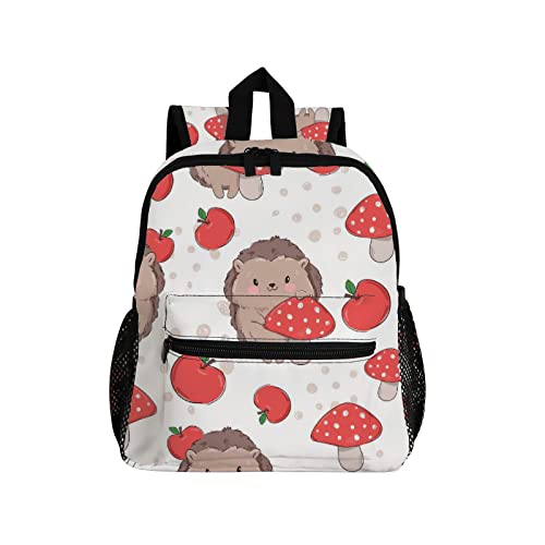 Fuliko Kawaii Rucksack Kinder mit Fach, 14 Zoll Strawberry Hedgehog Schulranzen Leicht Kindergartenrucksack Mädchen Jungen 3-8 Jahren, Lässig Kinderrucksack Schulrucksack Daypacks von Fuliko