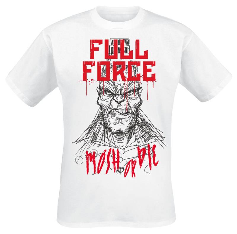 Full Force 2024 T-Shirt - Mosh Or Die - XXL bis 5XL - für Männer - Größe XXL - weiß  - EMP exklusives Merchandise! von Full Force 2024