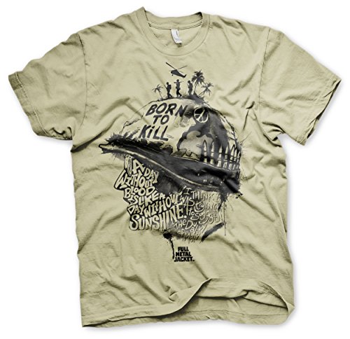 Full Metal Jacket Offizielles Lizenzprodukt Sayings Herren-T-Shirt (Khaki), XX-Large von Full Metal Jacket
