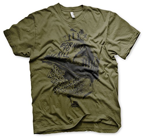 Full Metal Jacket Offizielles Lizenzprodukt Sayings Herren-T-Shirt (Olive), XX-Large von Full Metal Jacket