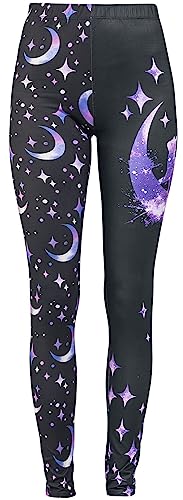 Full Volume by EMP Damen Schwarze Leggings mit Katzen und Galaxy Motiven S von Full Volume by EMP