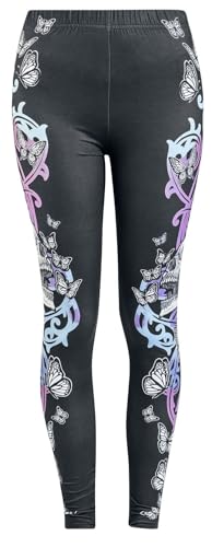 Full Volume by EMP Damen Schwarze Leggings mit großem Print M von Full Volume by EMP