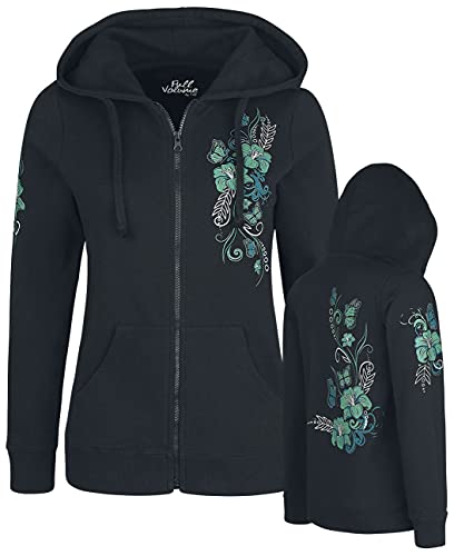 Full Volume by EMP Damen Schwarze Sweatshirtjacke mit Print S von Full Volume by EMP