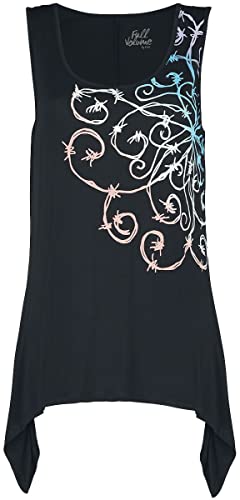 Full Volume by EMP Damen Schwarze Top mit Mandala Stacheldraht Print 5XL von Full Volume by EMP