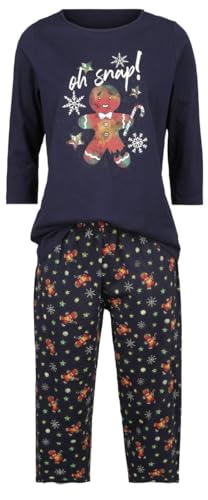 Full Volume by EMP Damen dunkelblauer Weihnachts-Pyjama XXL von Full Volume by EMP