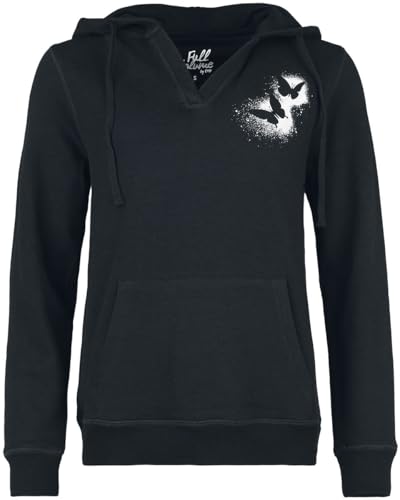 Full Volume by EMP Damen schwarzer Kapuzenpullover in Feinstrickoptik XL von Full Volume by EMP