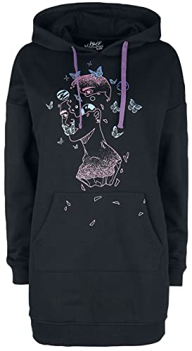 Full Volume by EMP Damen schwarzes Kapuzenpullover mit Print L von Full Volume by EMP