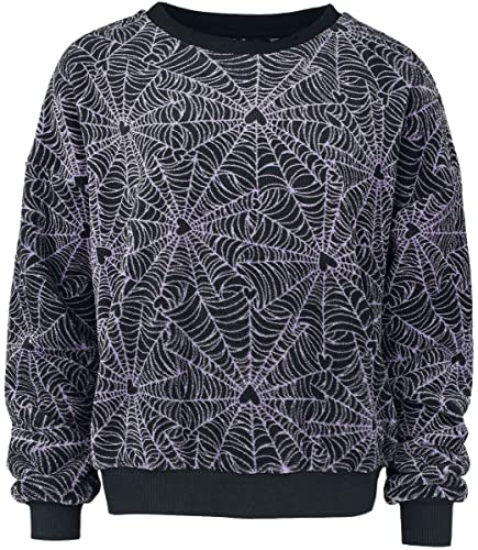 Full Volume by EMP Damen schwarzes Spider Web Sweatshirt M von Full Volume by EMP