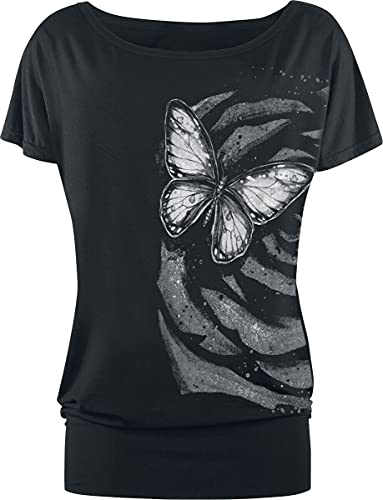 Full Volume by EMP Damen schwarzes T-Shirt mit Print 5XL von Full Volume by EMP