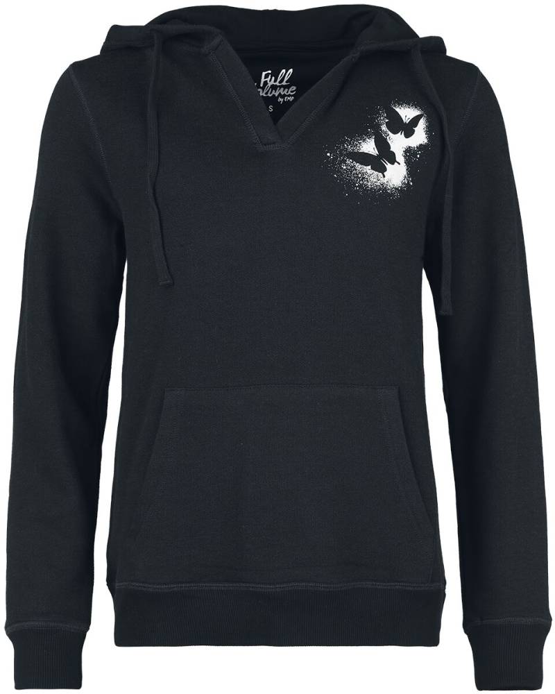 Full Volume by EMP Kapuzenpullover - Hoody With Butterfly Print - S bis XXL - für Damen - Größe XXL - schwarz von Full Volume by EMP