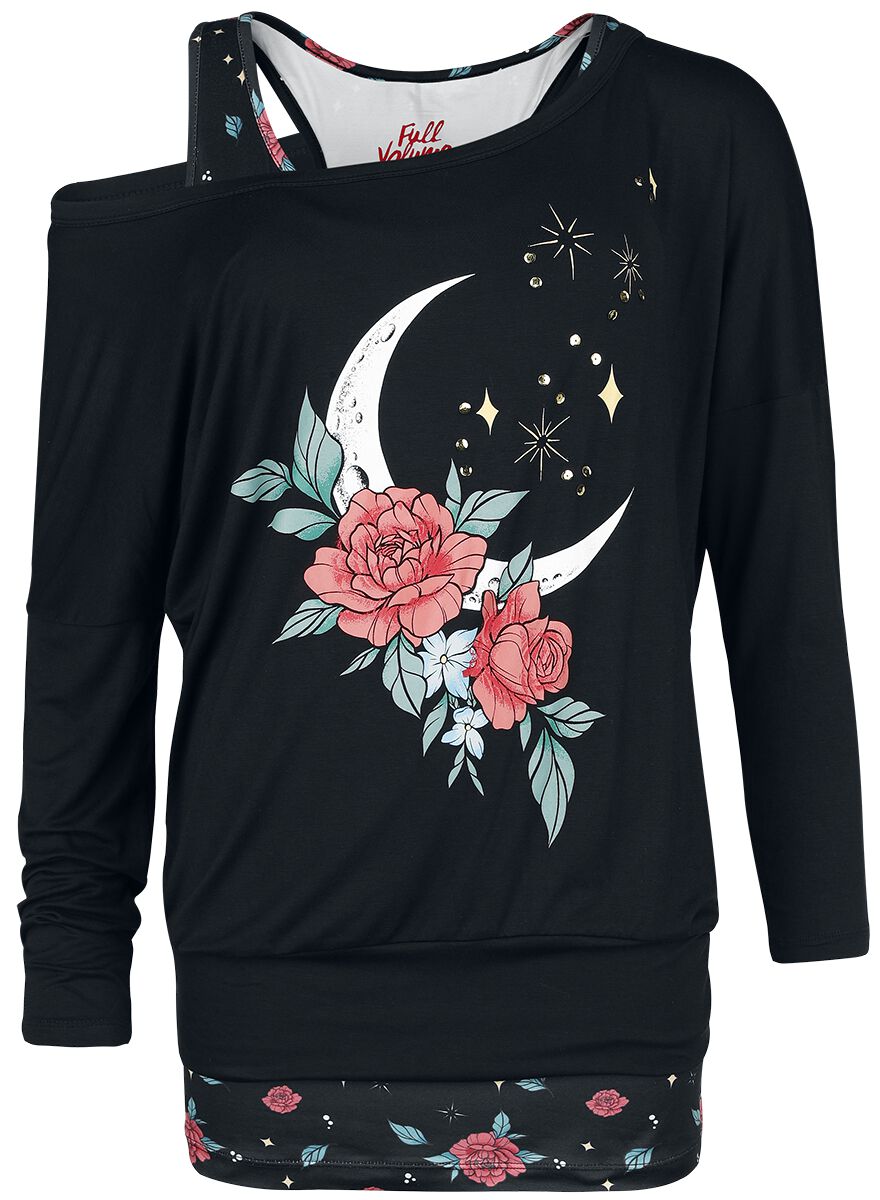 Full Volume by EMP Langarmshirt - Busting Loose - S bis XXL - für Damen - Größe XXL - schwarz von Full Volume by EMP