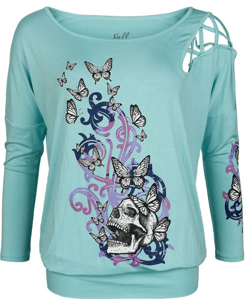 Full Volume by EMP Langarmshirt - S bis XXL - für Damen - Größe M - hellblau von Full Volume by EMP