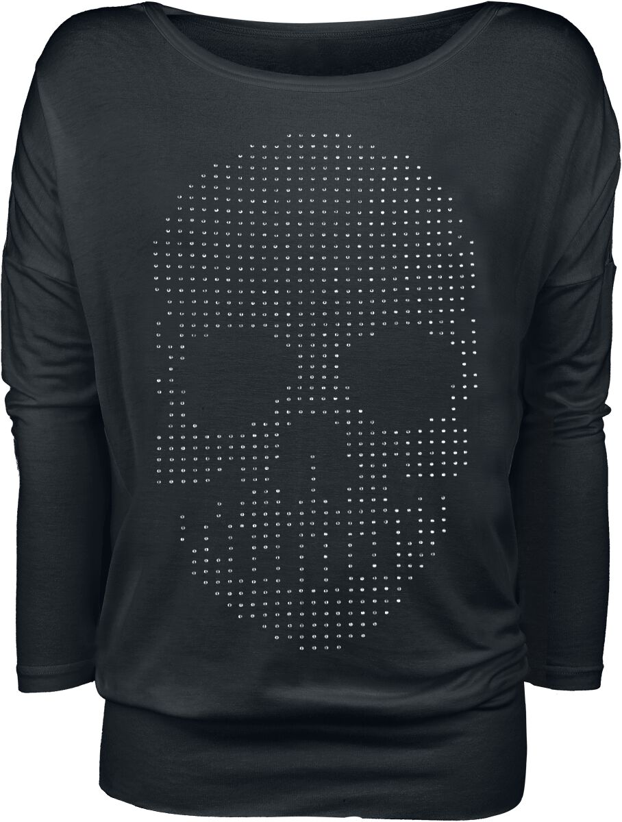 Full Volume by EMP Langarmshirt - Skull - M bis 5XL - für Damen - Größe L - schwarz von Full Volume by EMP