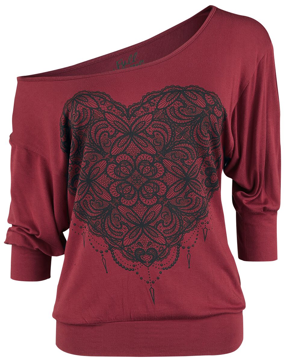 Full Volume by EMP Langarmshirt - So Fast And Loose - XS bis 5XL - für Damen - Größe 5XL - bordeaux von Full Volume by EMP