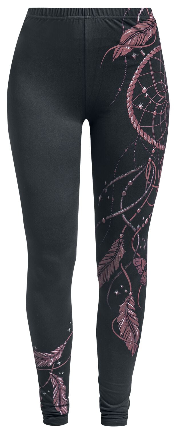 Full Volume by EMP Leggings - Leggings mit Traumfänger Print - XS bis 4XL - für Damen - Größe 3XL - schwarz von Full Volume by EMP